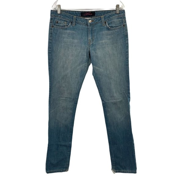 LUX STRAIGHT LEG LIGHT BLUE JEANS WOMENS SIZE 9 - Picture 1 of 11